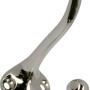 Glänzender, verchromter Wandhaken 580 aus Metall für die einfache Montage.