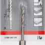 Bosch Holzspiralbohrer, 3 mm Durchmesser, 1/4 Zoll Sechskantschaft, in Verpackung.