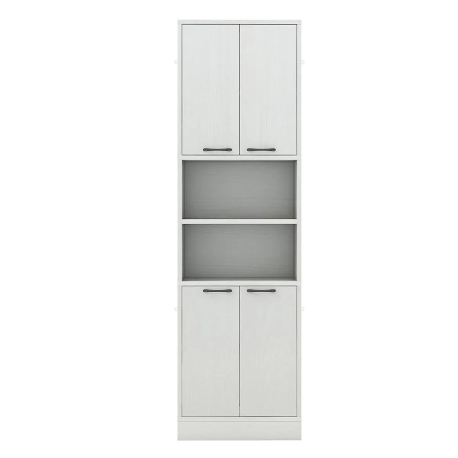 Costway 190 cm Hoher Küchenschrank Vorratsschrank Hochschrank Hellgrau
