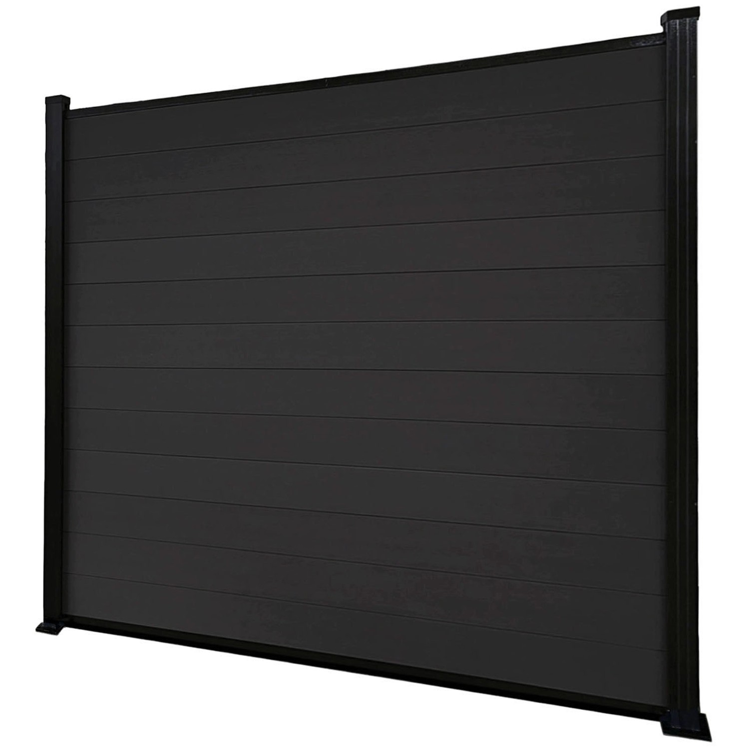 KARAT WPC Sichtschutzzaun Kronos Komplettset Gartenzaun 180 x 180 cm Black günstig online kaufen