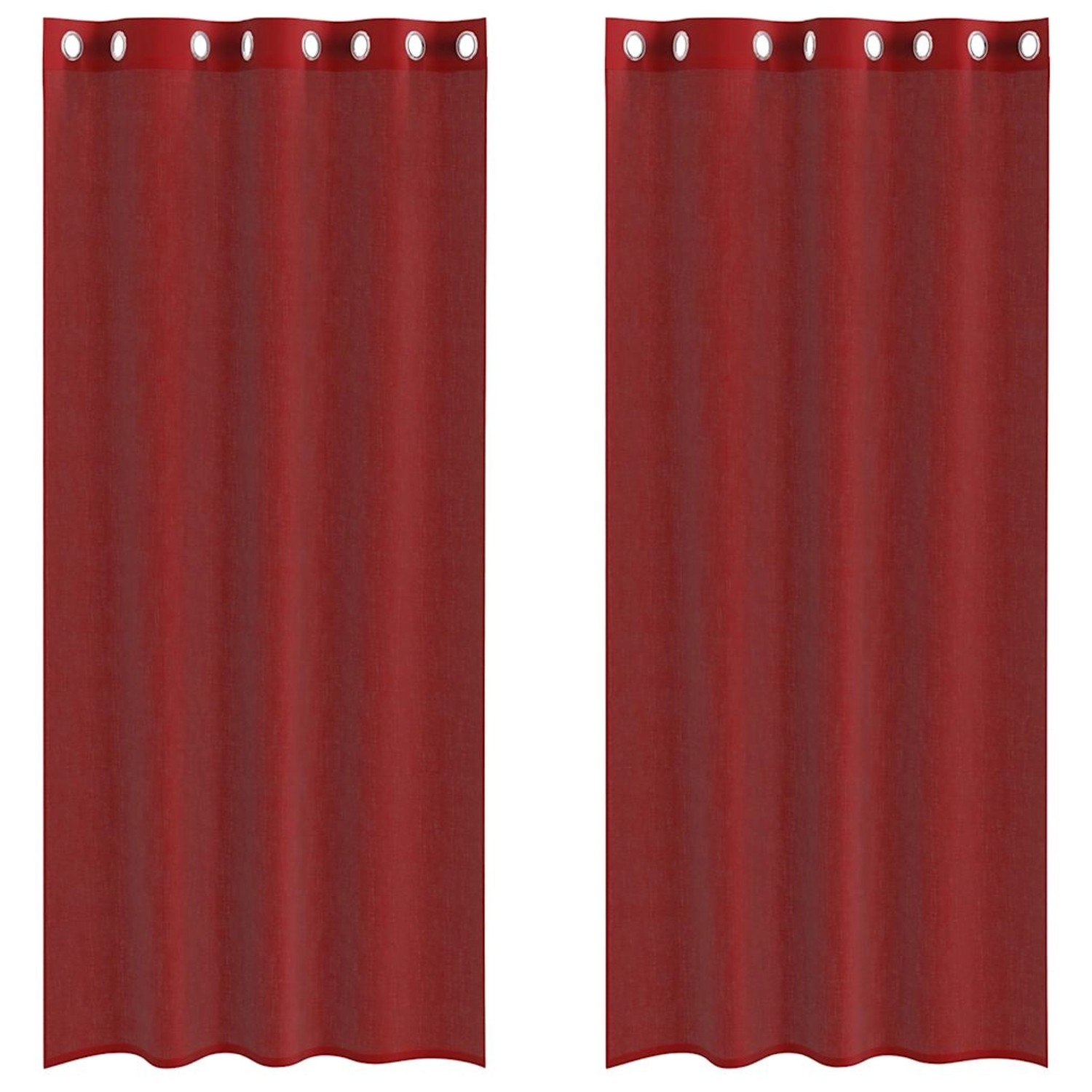 vidaXL Voile Vorhänge mit Ösen 2 Stk Weinrot 4102157 günstig online kaufen
