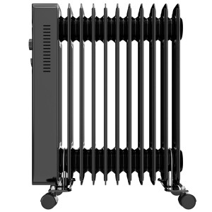 Schwarzer TroniTechnik Ölradiator TT OR 211 mit 11 Rippen und 2500 Watt Leistung.