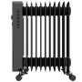 Schwarzer TroniTechnik Ölradiator TT OR 211 mit 11 Rippen und 2500 Watt Leistung.