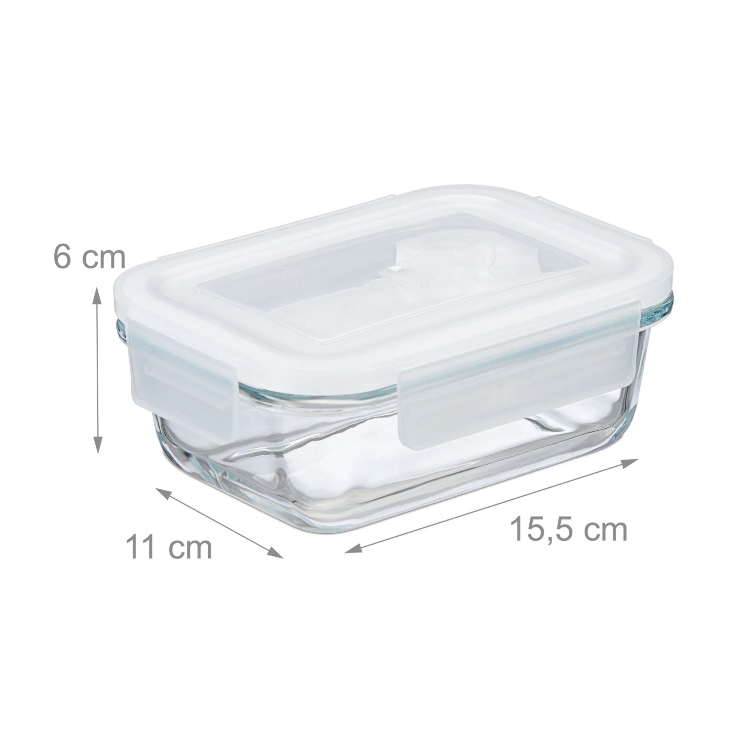 Relaxdays Glasbehälter mit Deckel Glas Transparent Luftdicht 6 x 370 ml_4