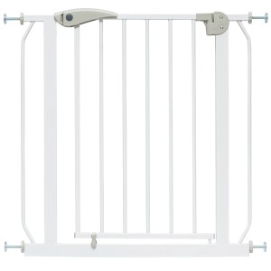 ib style Türschutzgitter Berrin 58-185cm Treppenschutzgitter für Kinder und Haustiere Ohne Bohren Weiß 105-115 cm