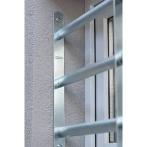 Abus Fenstergitter 500 Silber (65x30cm) zum Einbruchschutz von Fenstern.