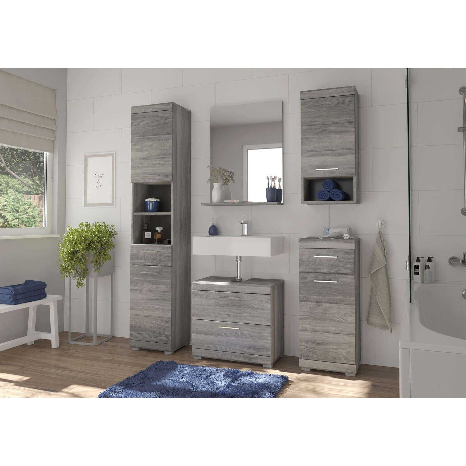 Standschrank Soul Rauchsilber 37 cm eintürig
