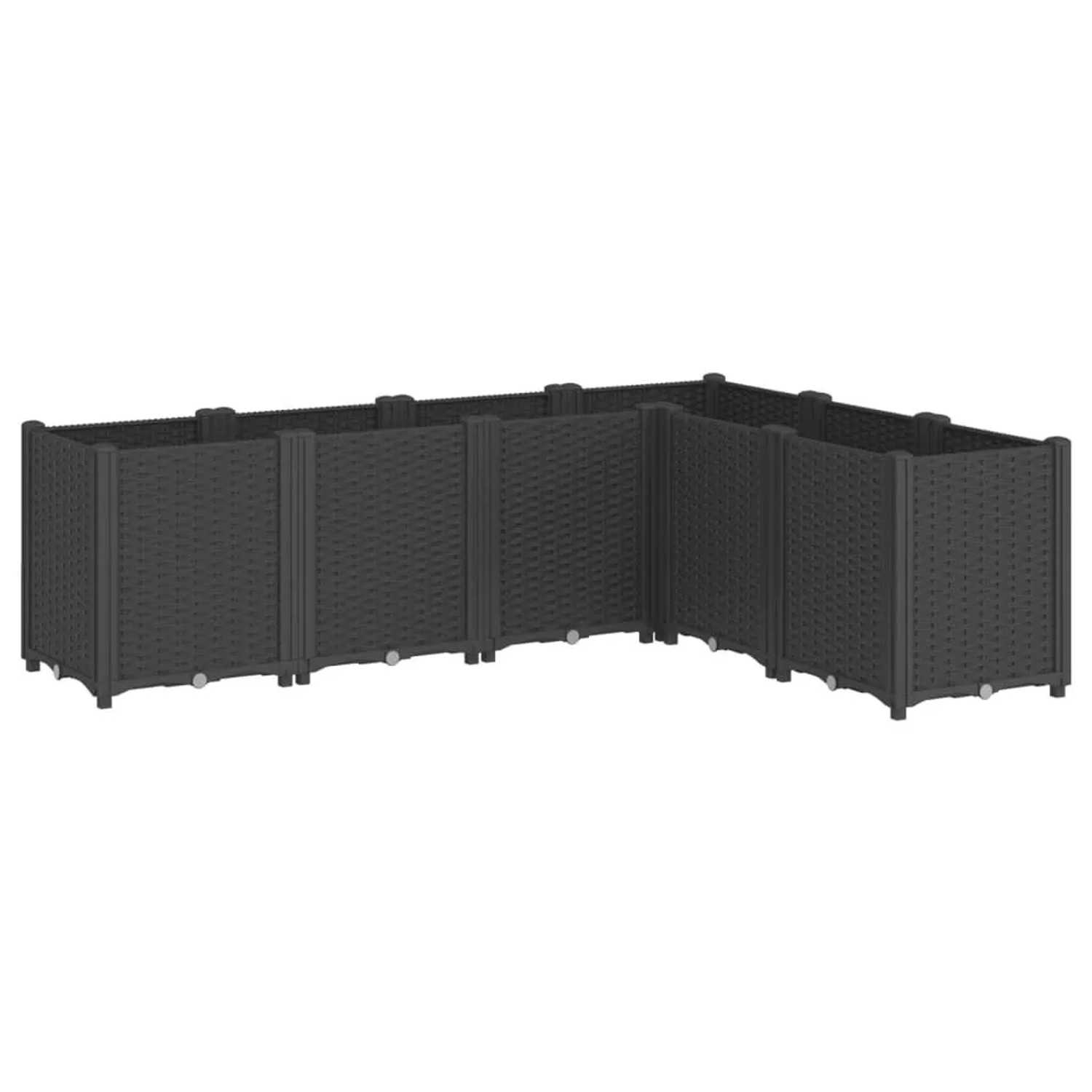 vidaXL Pflanzkübel Schwarz 160x120x53 cm PP 367863