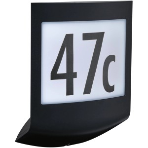 Paulmann LED-Außenwandleuchte Padea mit Hausnummer, anthrazit.