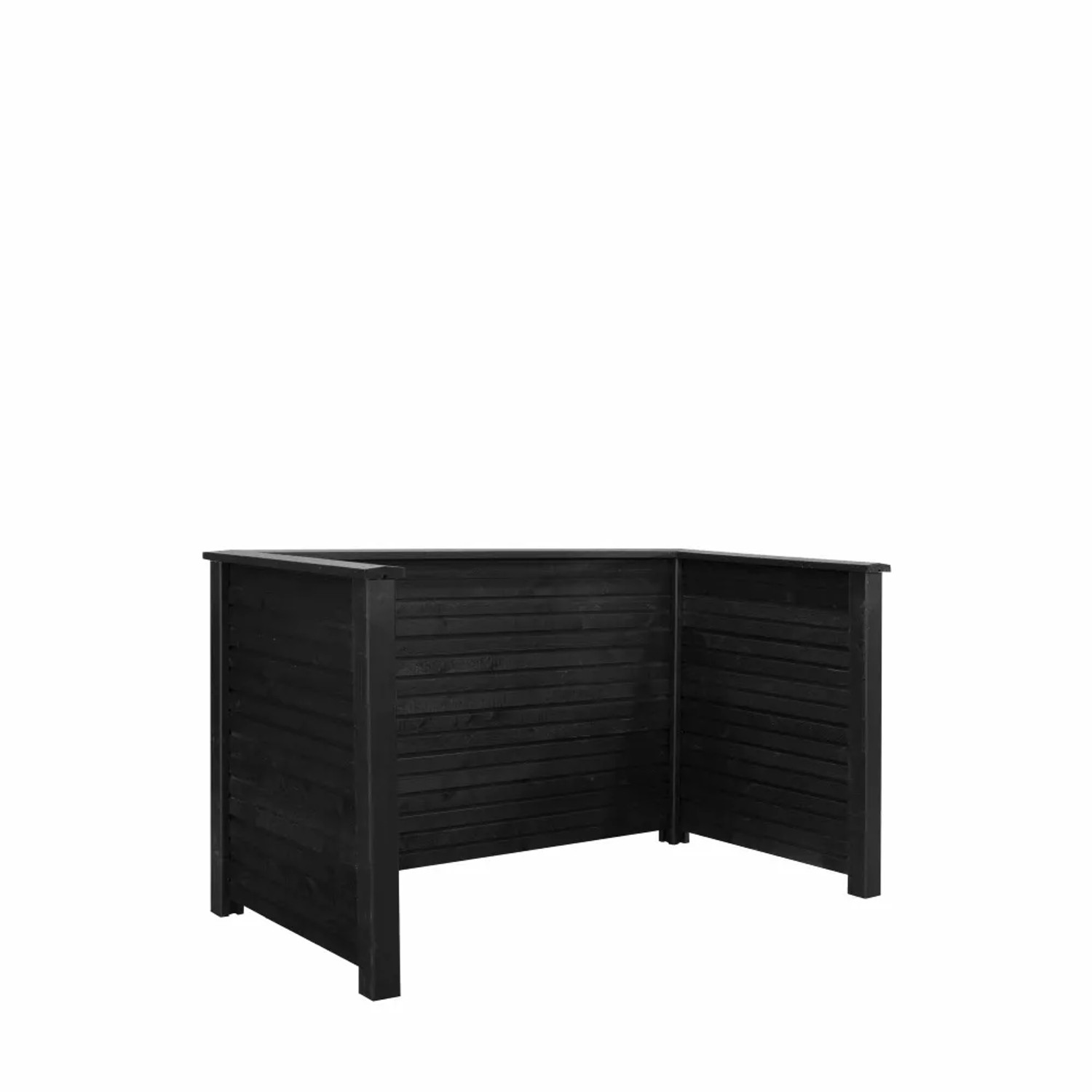 Mülltonnenverkleidung Plank Nadelholz Schwarz 194 cm x 97 cm x 108 cm