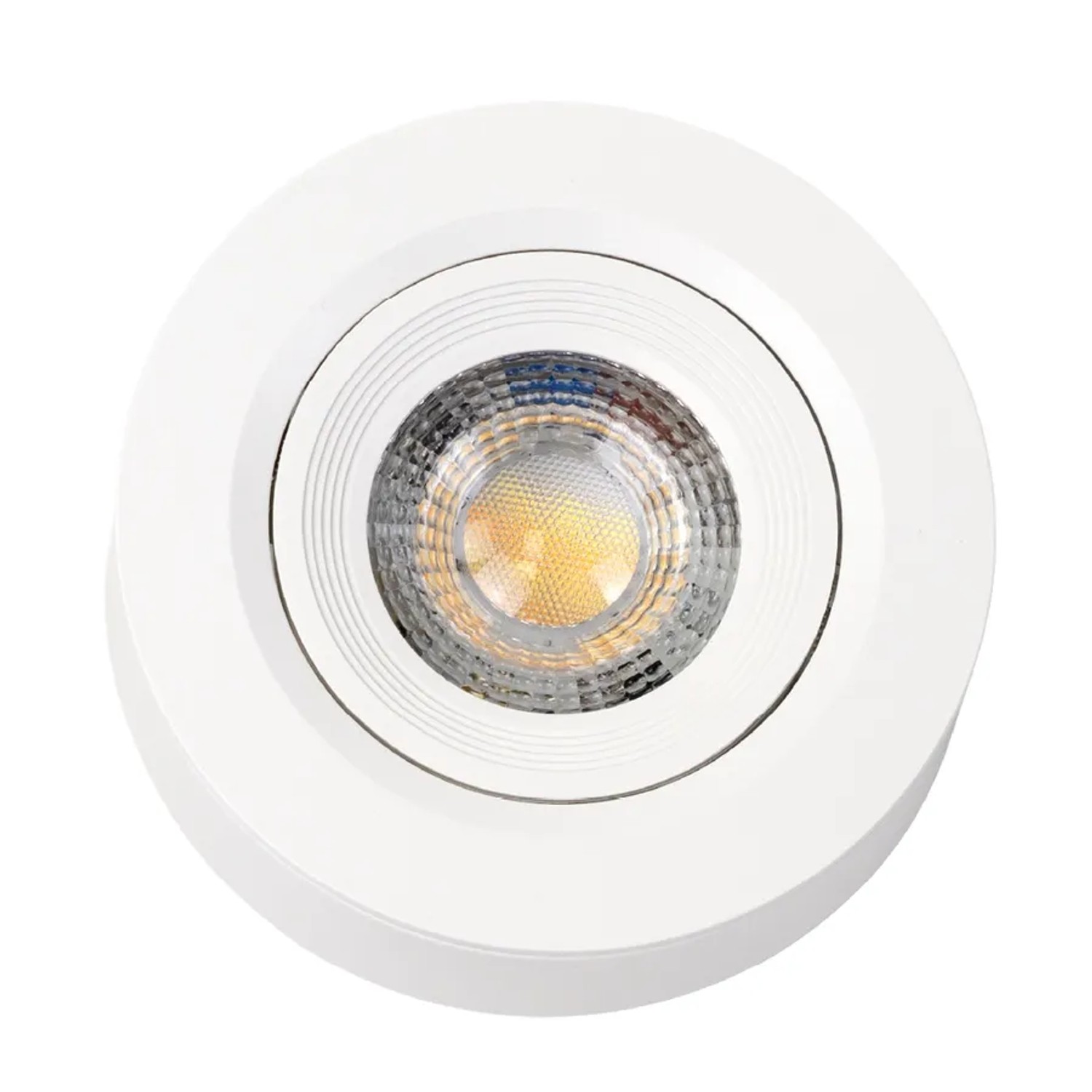 LUXULA LED Einbauspot Ultra-Flach Ø70-75mm Dimmbar CCT Warm- Kaltweiß Einbau & Aufbau 5W 420lm 60° Downlight Weiß