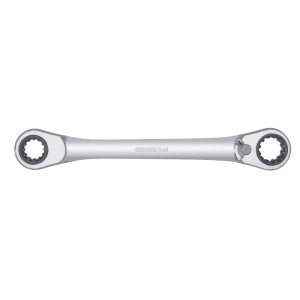 Gedore Doppelringratschenschlüssel 4-in-1, umschaltbar, für Schrauben und Muttern.