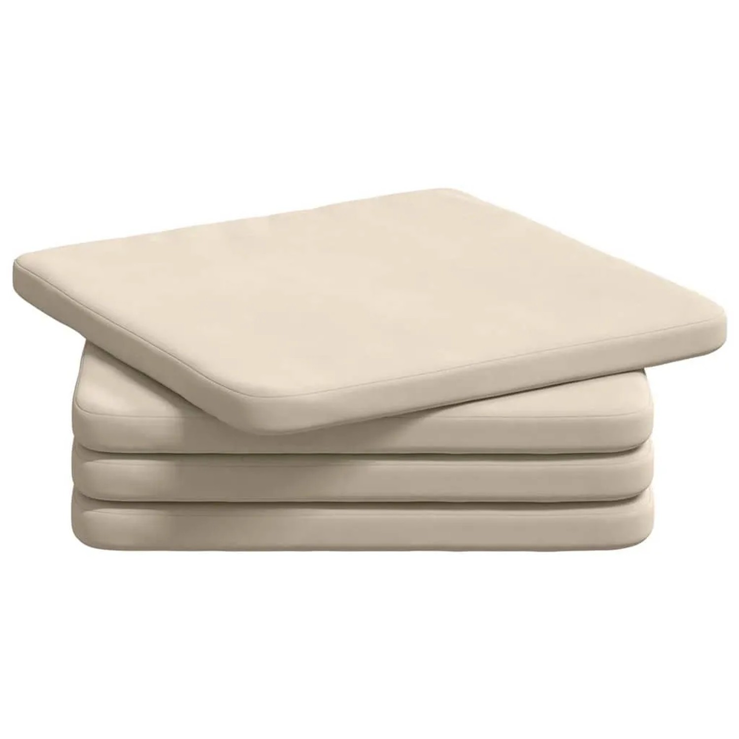 vidaXL Sitzkissen 4 Stk Beige 40 x 40 x 3 cm Mikrofaserstoff 42015223 günstig online kaufen