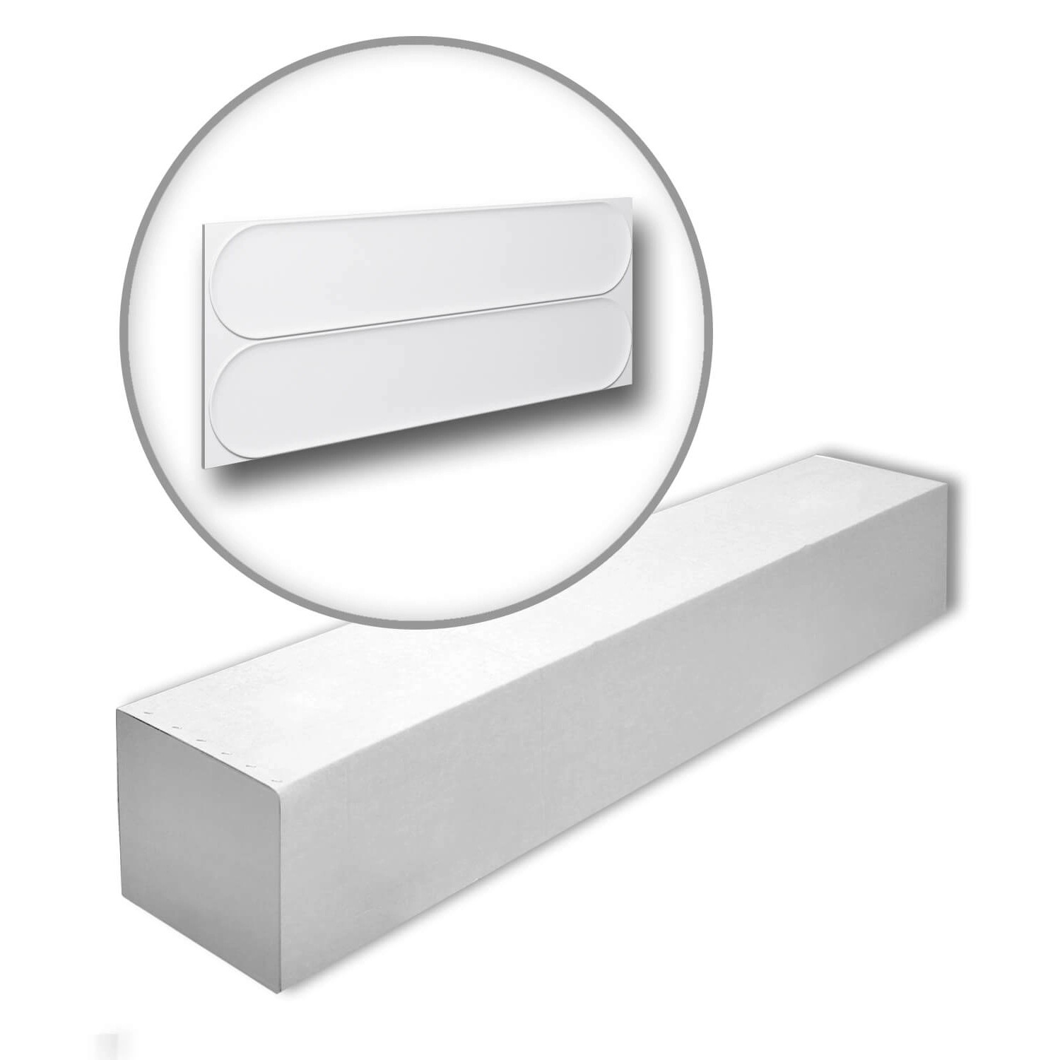 NOEL & MARQUET NMC ARC L-Box ARSTYL 3D Wandpaneele 1 Karton mit 9 Paneelen 3,25 m2 Weiß