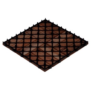 Woodtex Terrassenfliese Akazie Holzfliese Dunkel Geölt