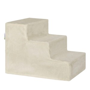 Beige Juskys Haustiertreppe Timmy mit 3 Stufen für Hunde und Katzen.