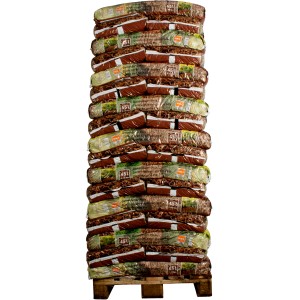 Palette OBI Gartendekor Pinie, 51 Säcke à 45 l, für Beetabdeckung & Weggestaltung.