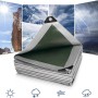 WOLTU Abdeckplane 3x4m, wasserdicht, grau-grün, mit Ösen. Ideal als Baufolie und Schutzplane.