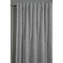 Blickdichter, silbergrauer Bennetti Schal mit Gardinenband Struktur, 140x175 cm.