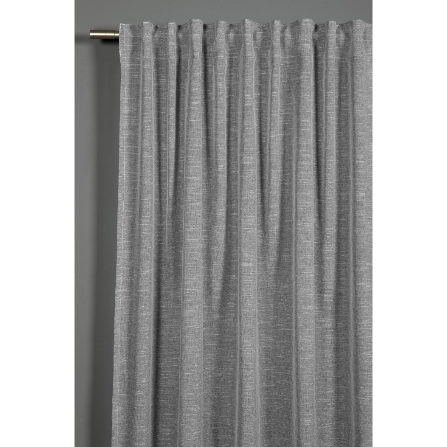 Blickdichter, silbergrauer Bennetti Schal mit Gardinenband Struktur, 140x175 cm.