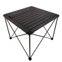 Schwarzer Mojawo Campingtisch, Klapptisch mit Tragetasche, 70x70x56cm, ideal für Camping und Garten.