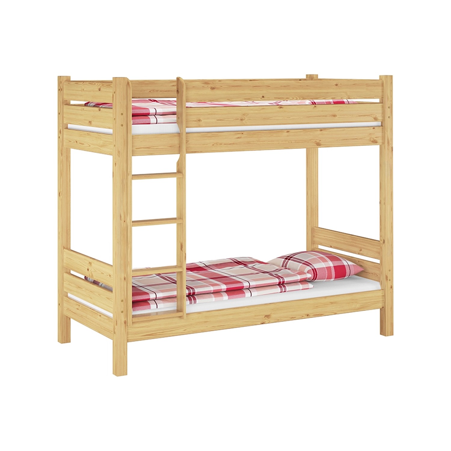 Erst-Holz Stabiles Etagenbett Nische 100 Kiefer Massiv 90 x 200 Modell 16 R günstig online kaufen