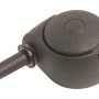 Schwarze Doppelrolle Ø 50 mm mit Stift, Traglast 30 kg, für Möbel und mehr.