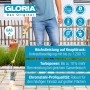 Gloria Thermoflamm bio Professional E+ Turbo Set Unkrautbrenner mit Gasflasche im Einsatz.