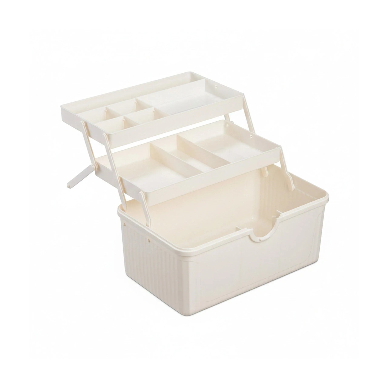 Relaxdays Apothekenbox Kunststoff Weiß Transparent Ausklappbar 20,5 x 30 x 21 cm 0,5 kg