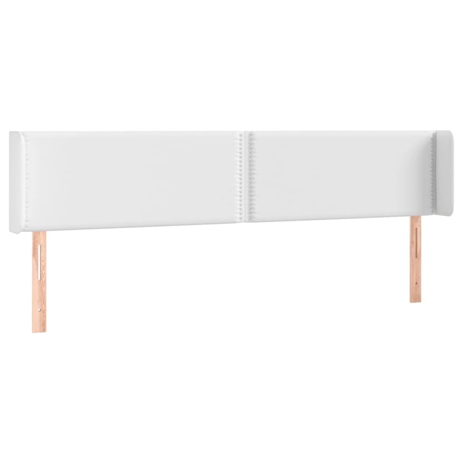 vidaXL LED Kopfteil Weiß 183x16x78/88 cm Kunstleder 3123199