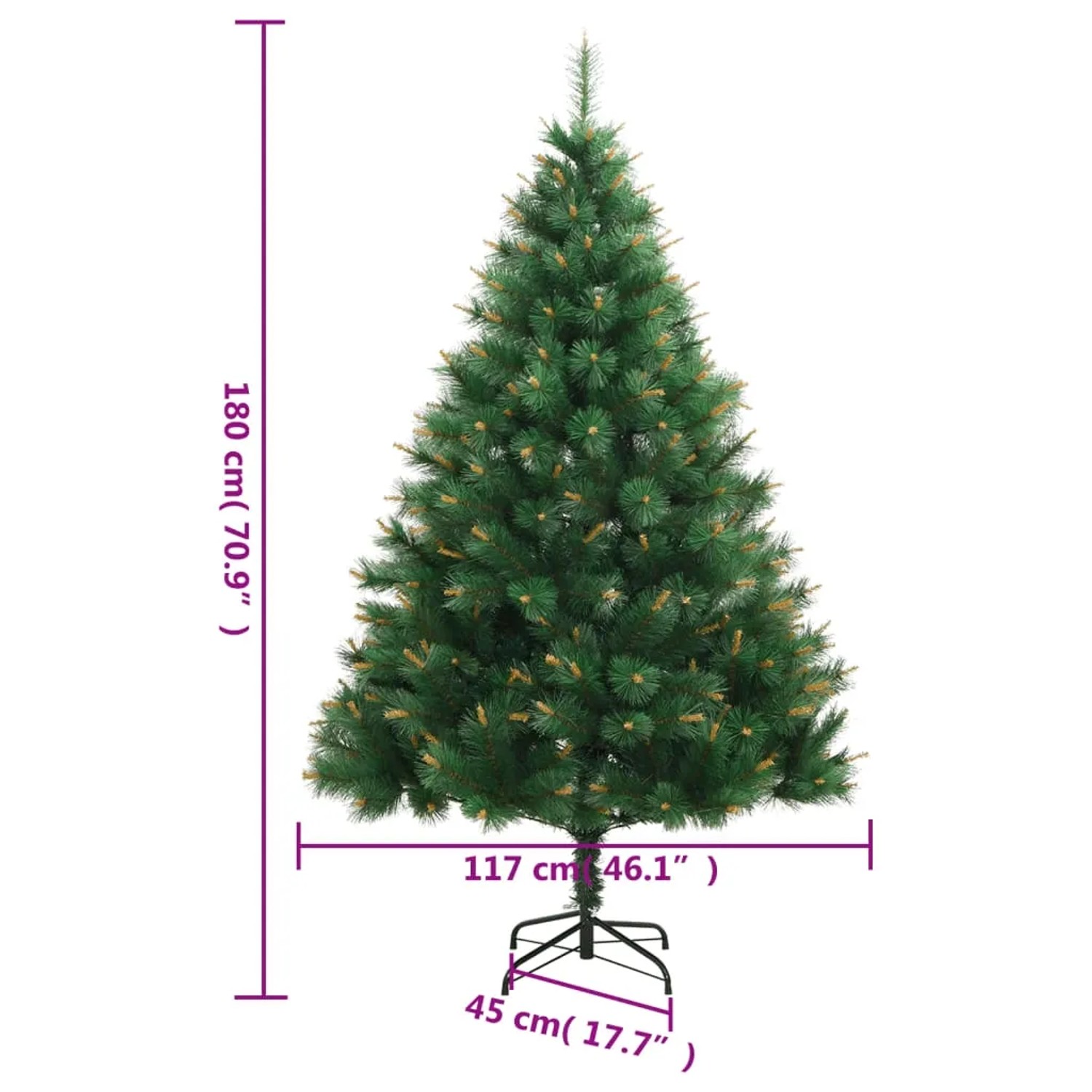 vidaXL Knstlicher Weihnachtsbaum mit Stnder 180 cm Klappbar Modell 2  kaufen bei OBI