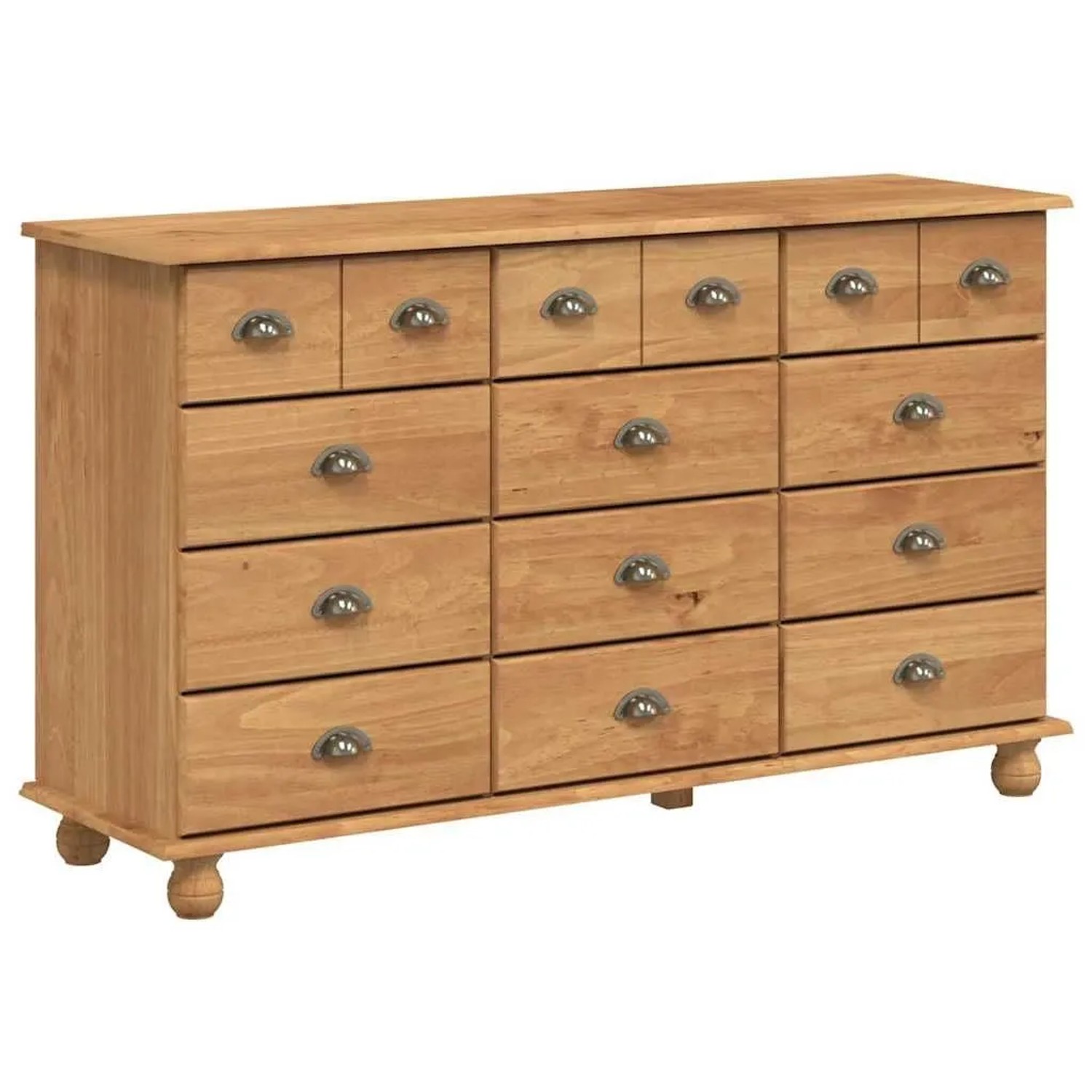 vidaXL Schubladenkommode mit Schubladen ASKIM Braun 79 x 40 x 133,5 cm 4105427