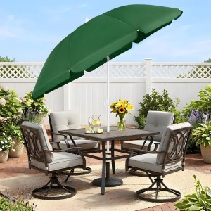 Sunula Sonnenschirm 160 cm Rund Für Balkon Garten Und Strand UV Schutz 50