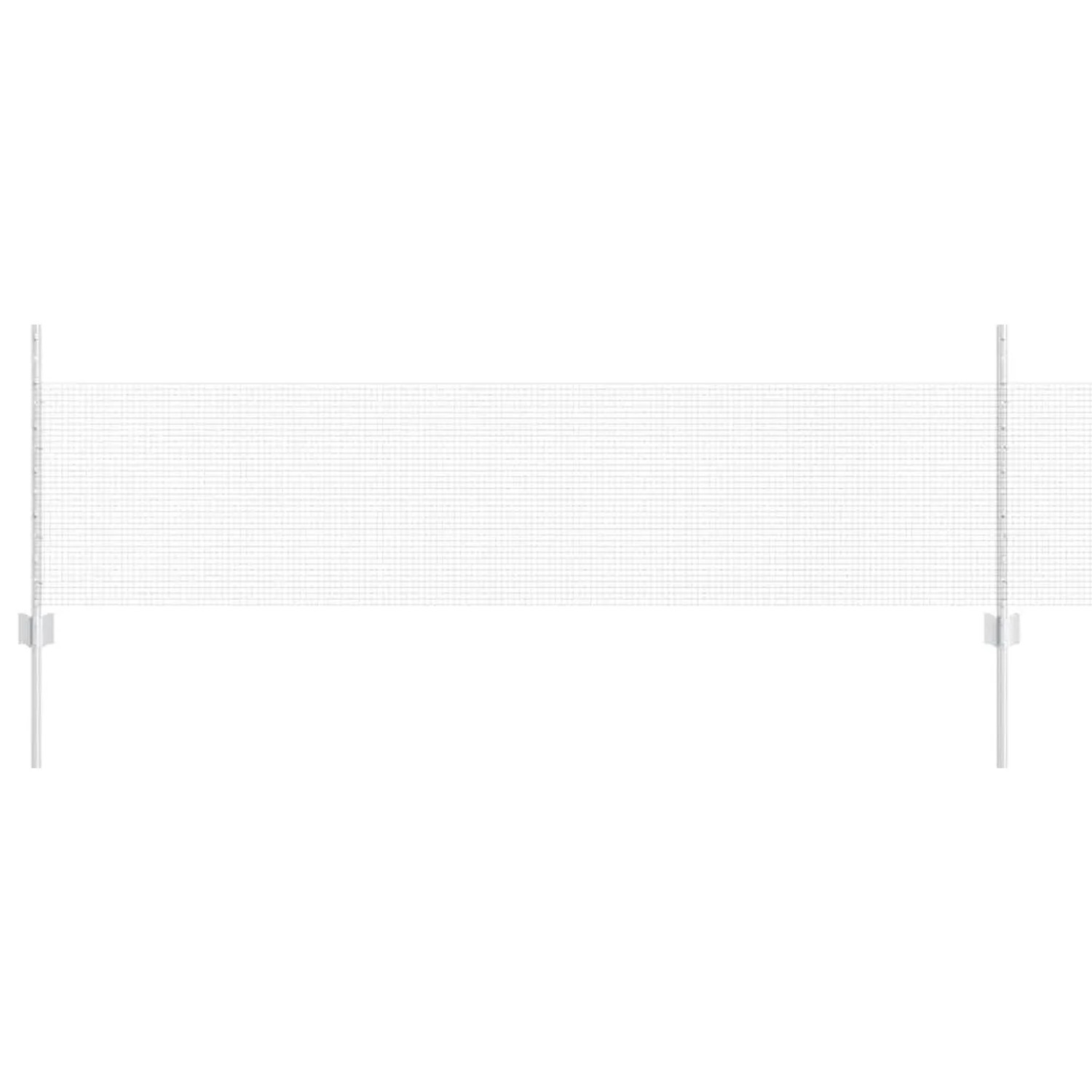 vidaXL Zaun mit Pfosten Silber 0,5 x 25 m Stahl 3336348 günstig online kaufen