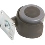 Parkett-Doppelrolle mit Platte, Ø 40 mm, 30 kg Traglast, für empfindliche Böden.