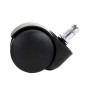 Schwarze DELUKE Bürostuhl Rolle mit 11mm Stift für Hartböden.