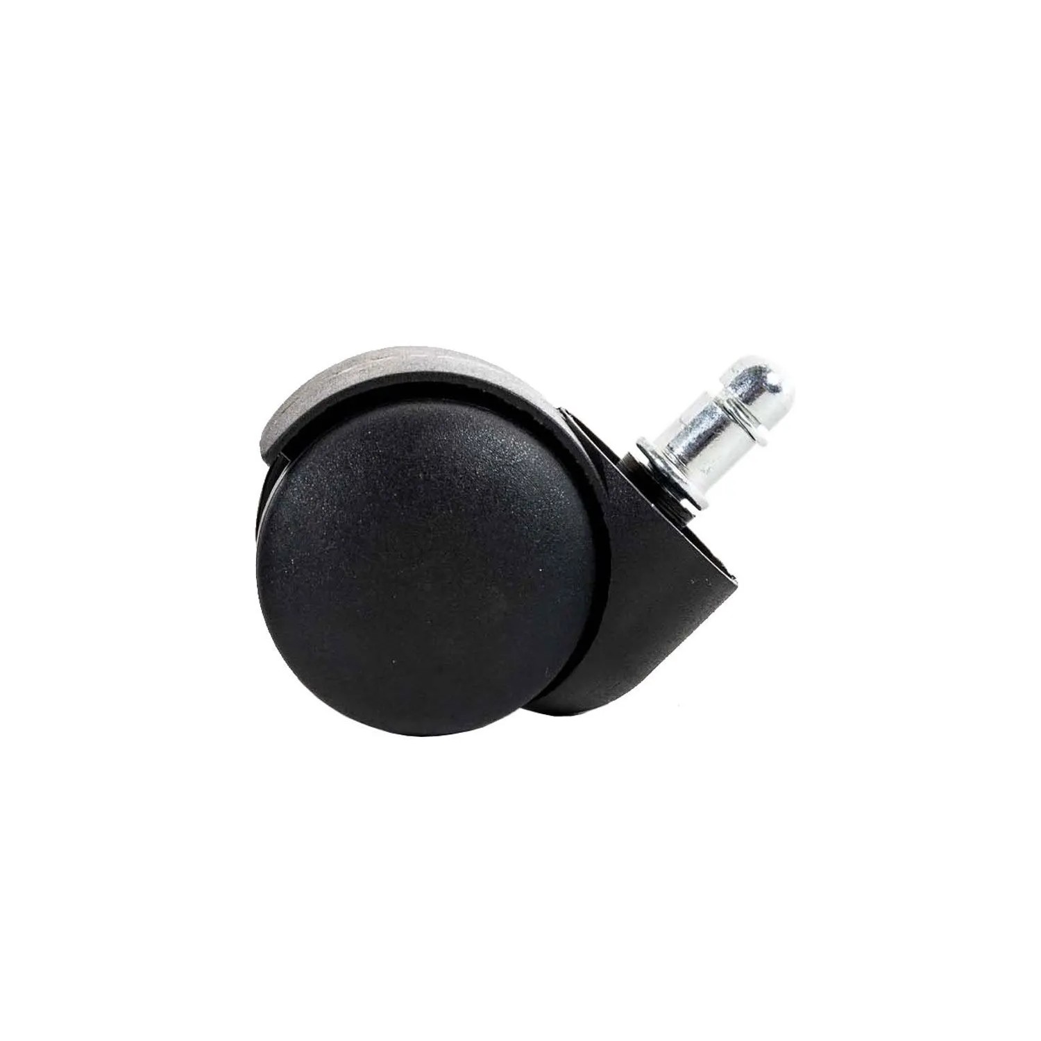 Schwarze DELUKE Bürostuhl Rolle mit 11mm Stift für Hartböden.