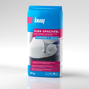 Knauf Fliessspachtel allround 20 kg Sack, selbstverlaufend für Ausgleich von Böden.