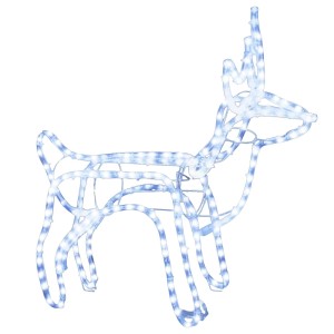 vidaXL LED-Silhouette Rentier Kaltweiß 60x30x60 cm 343303