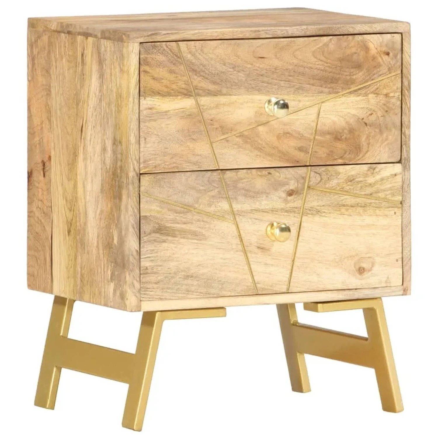 vidaXL Nachttisch 40 x 30 x 50 cm Mangoholz Massiv 285876 günstig online kaufen
