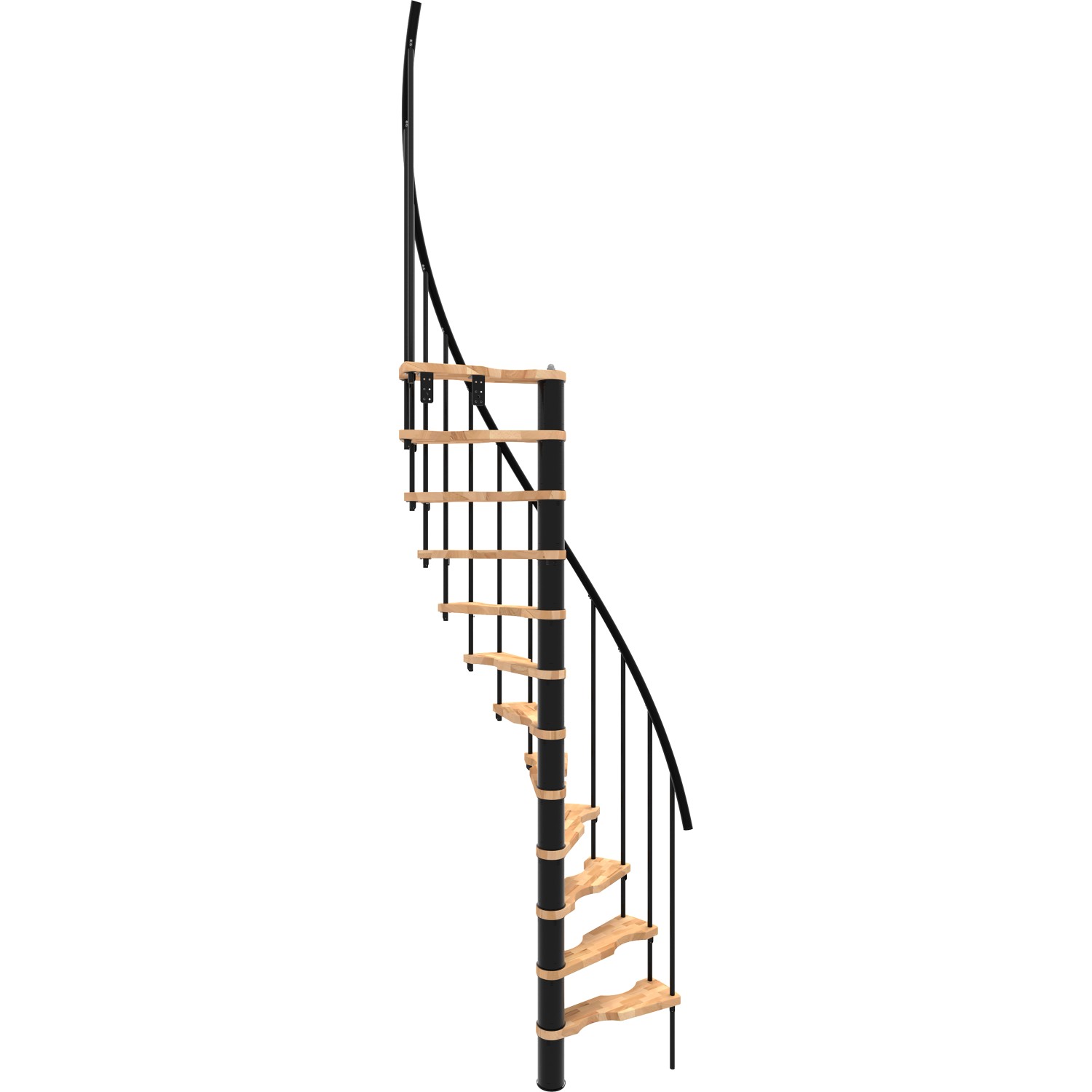 Minka Spindeltreppe Suono Smart Buche Schwarz 120x68 cm Geschoßhöhe bis 305 günstig online kaufen