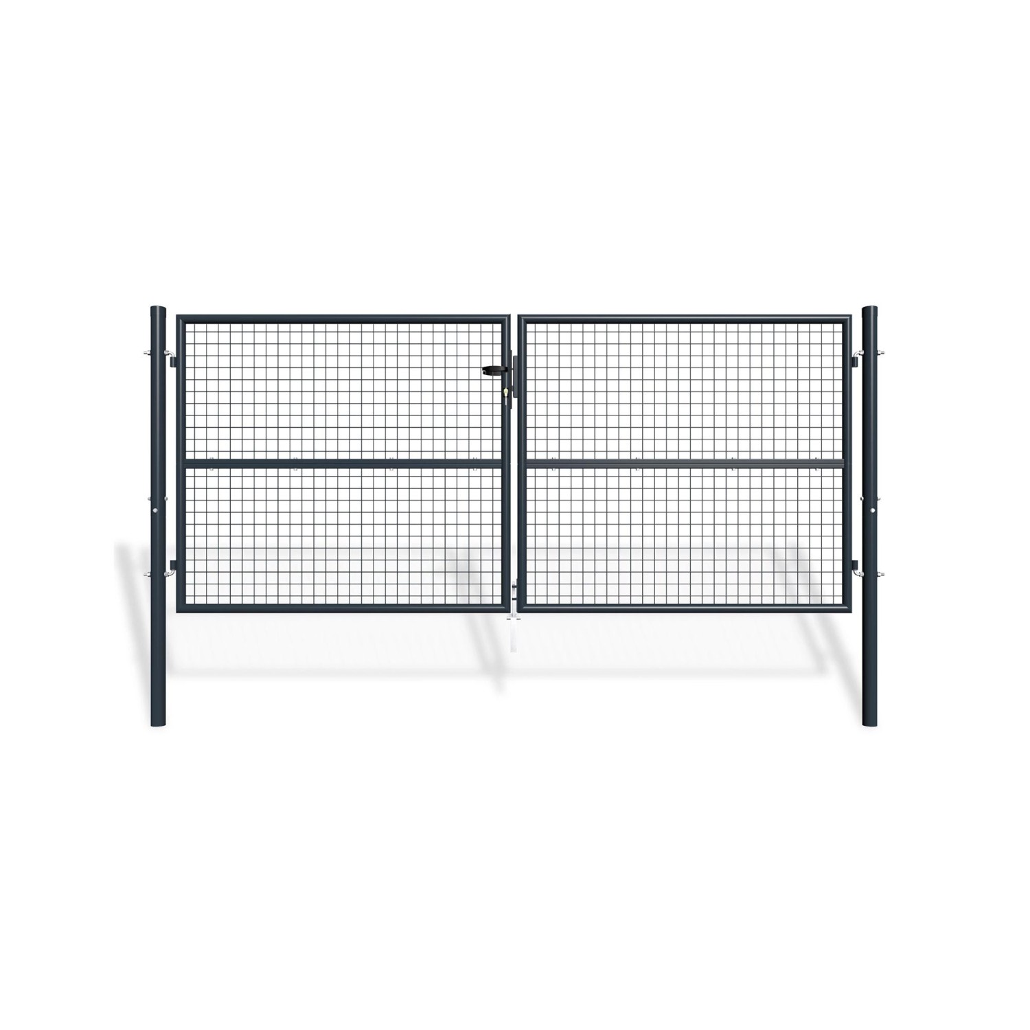 Casanoov Doppelflügeliges Zauntor 3M Olga H 130Cm Grau günstig online kaufen