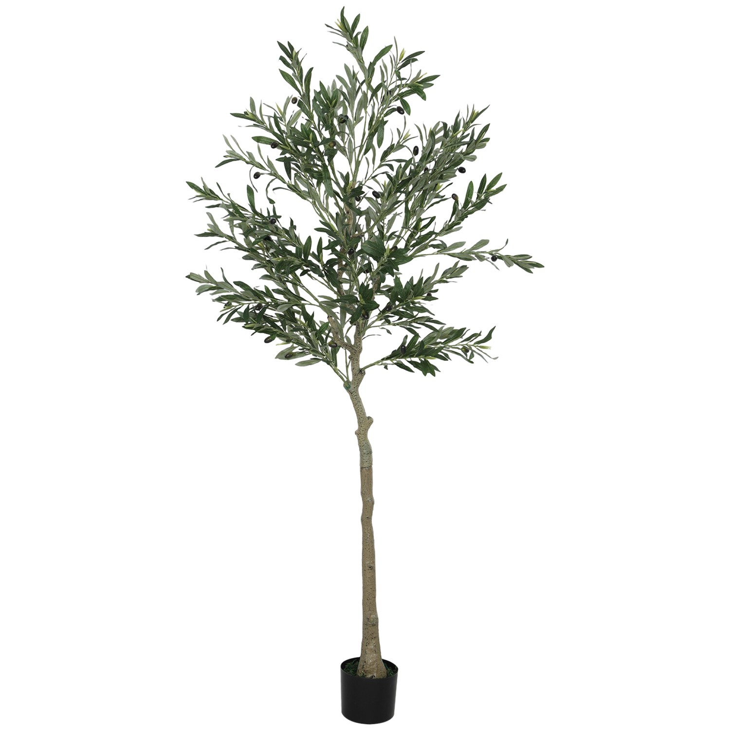 HOMCOM Künstlicher Olivenbaum Groß 180 cm Plastik Künstliche Pflanzen günstig online kaufen