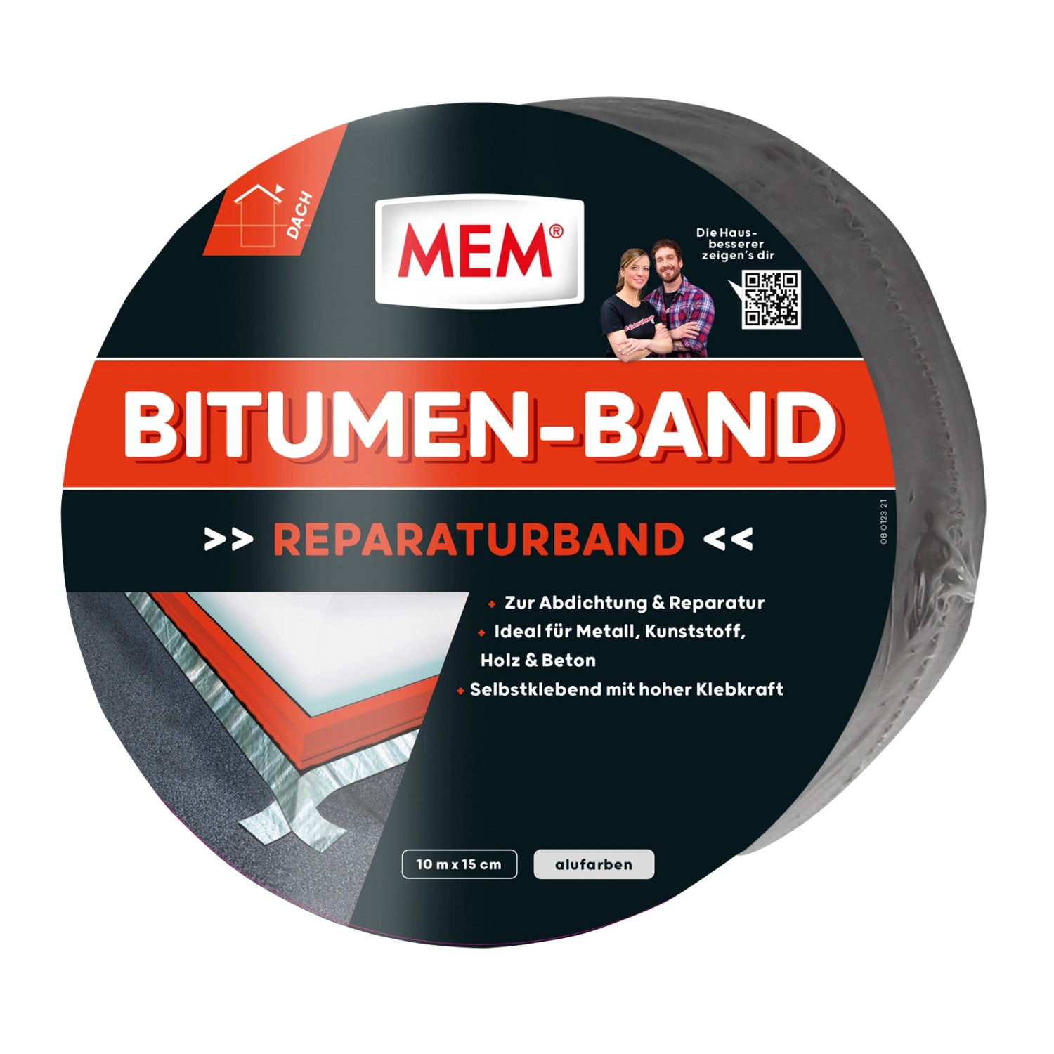 MEM Bitumen-Band Alu 15 cm x 10 m