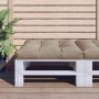 vidaXL Palettenkissen Taupe 80x80x12 cm Stoff 360499_2
