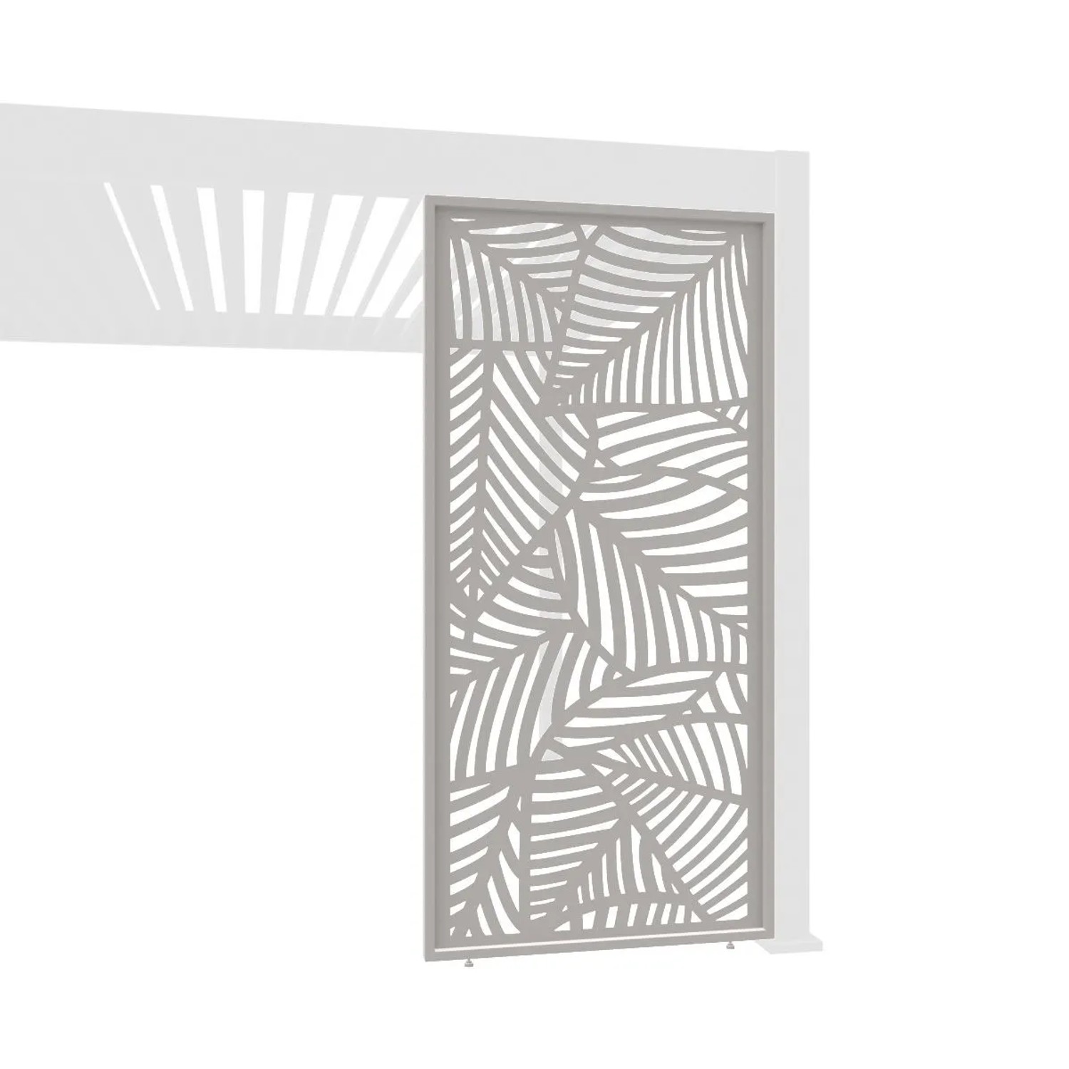 Weide Dekorative Wand Für Pergola Aus Aluminium 3 Maße Ivory Sand1.13 Meter