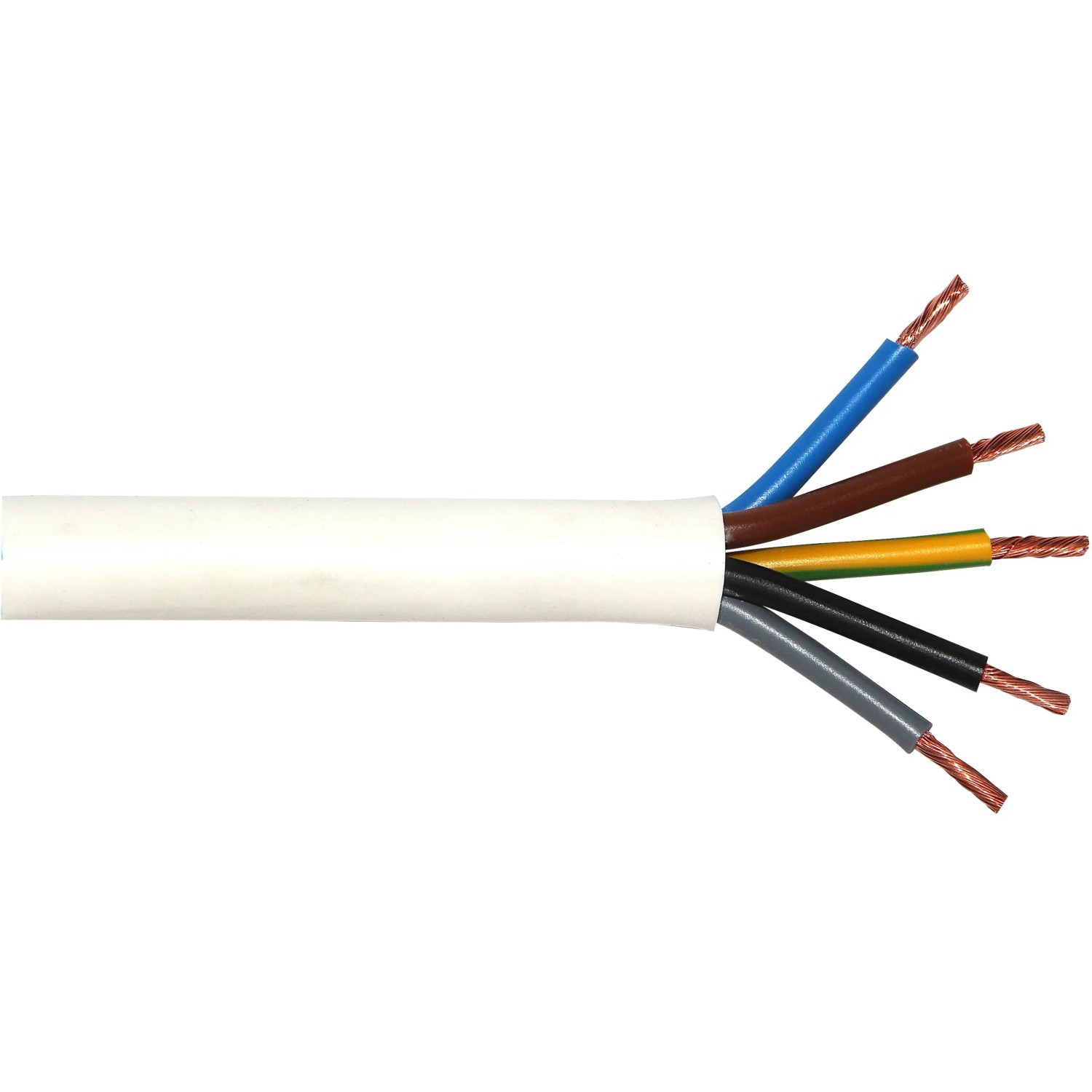 G-L-T 7.5m Extension Cable – White H05VV-F 3G1.5, Schuko Plug, 3680W, CE – German Type