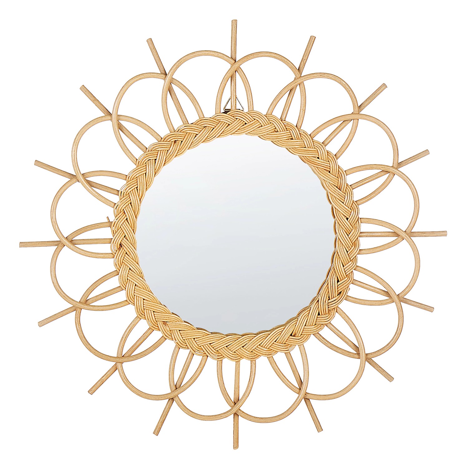 Beliani Wandspiegel TELAKIA Naturfarben Beige 3x60x60