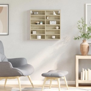 vidaXL Vitrinenschrank Sonoma-Eiche 60x8,5x58 cm Holzwerkstoff 847963