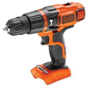 Black+Decker Akku-Schlagbohrschrauber BDCH188N Solo, 18V, in Schwarz und Orange.